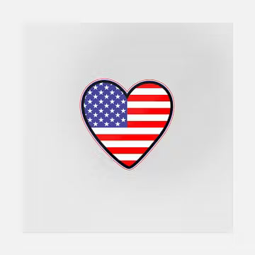 American Flag Heart